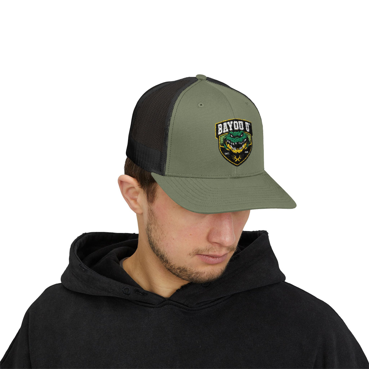 Copy of Bayou G Alligator Patch Snapback Trucker Cap