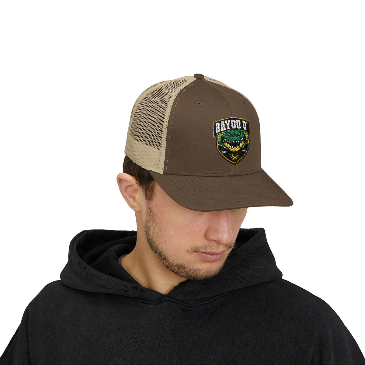 Copy of Bayou G Alligator Patch Snapback Trucker Cap
